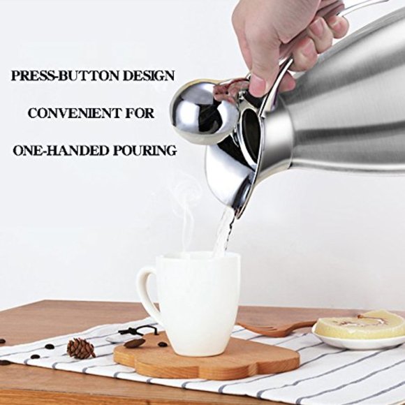 New Stainless Steel Hot and Cold Pitcher Coffee Tea Iced Tea Water - Picture 3 of 3